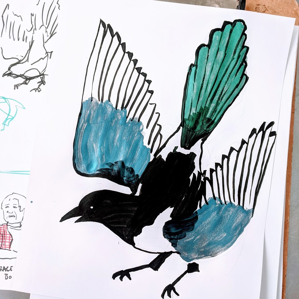 CMYK magpie