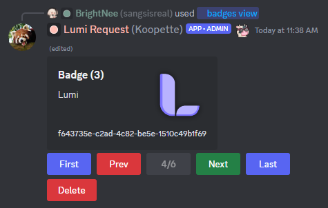 badges manage