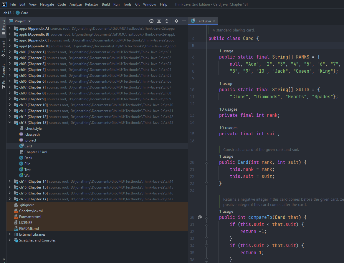 Think Java source code in an IntelliJ project
