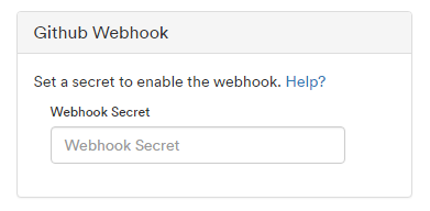 Webhook Configuration Panel