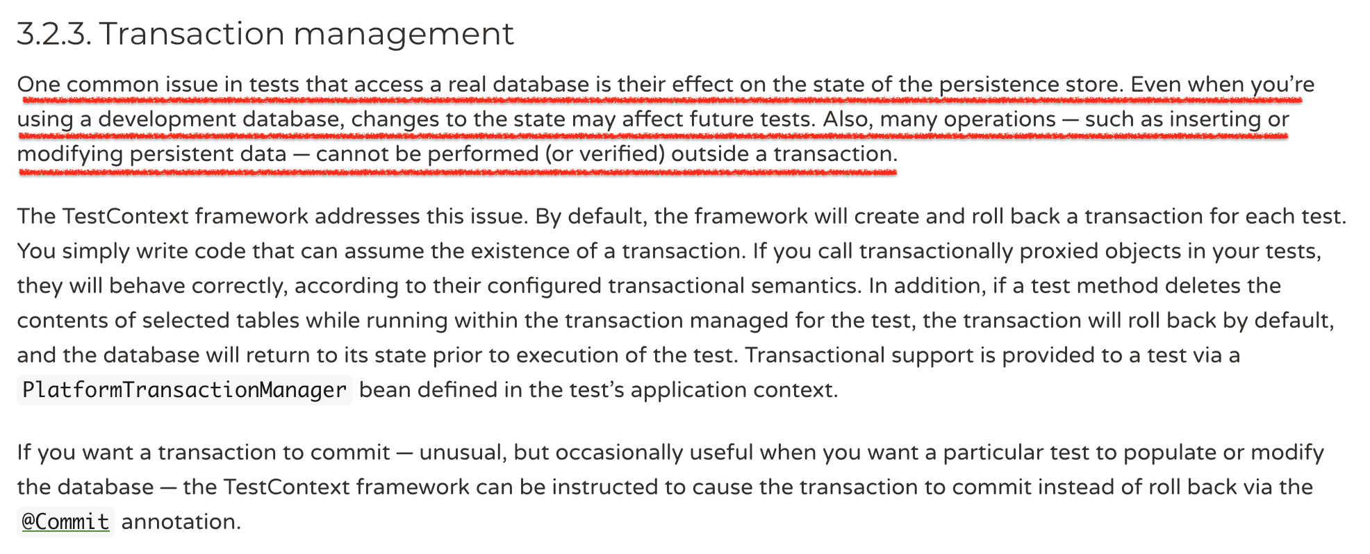 Transaction management