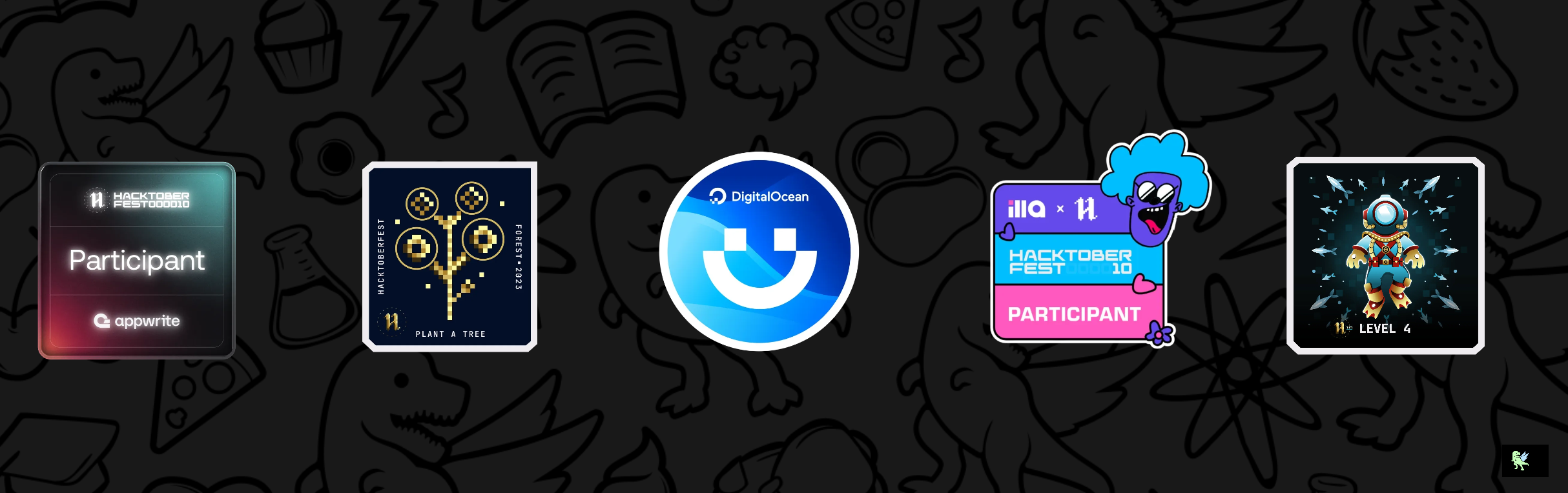 An image of @r4rohit23's Holopin badges, which is a link to view their full Holopin profile