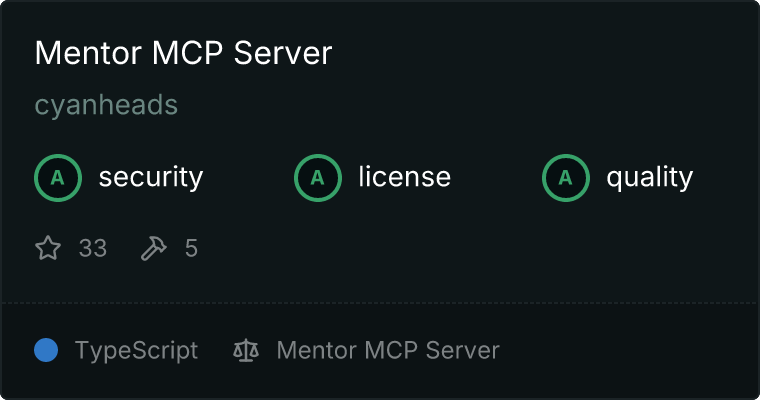 Mentor Server MCP server