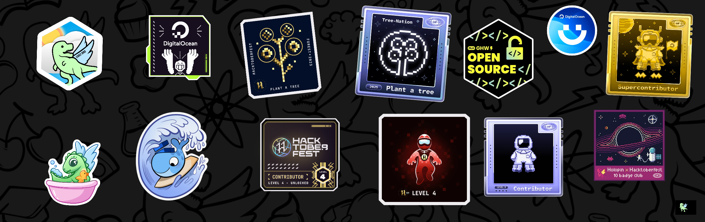 An image of @c0a3bd's Holopin badges, which is a link to view their full Holopin profile