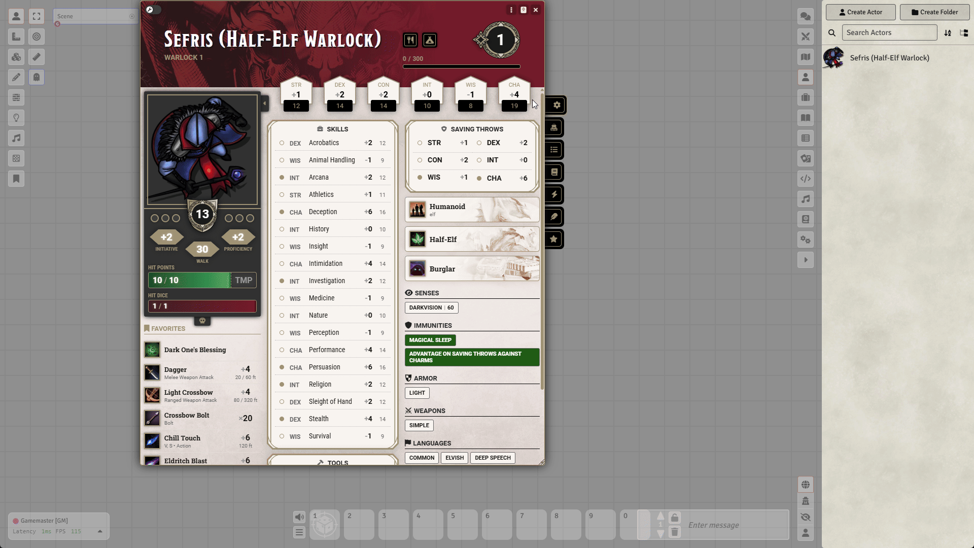 How to change actor sheet to Tidy