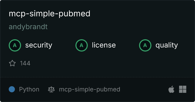 mcp-simple-pubmed MCP server
