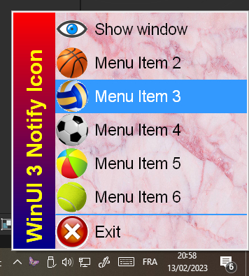 WinUI3_NotifyIcon_ContextMenu