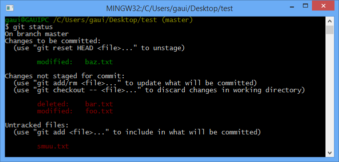 git status