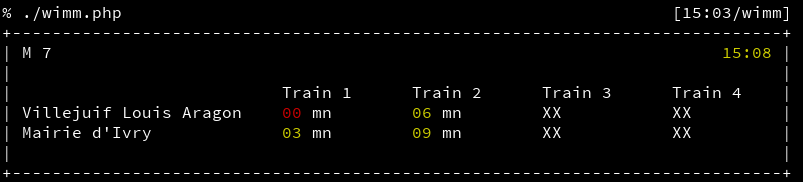 wimm in terminal