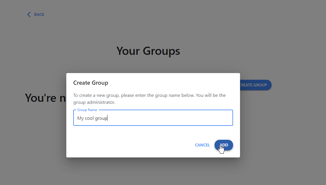 Adding a group