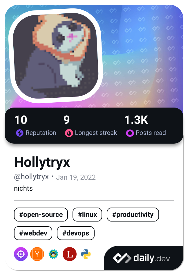 Hollytryx's Dev Card