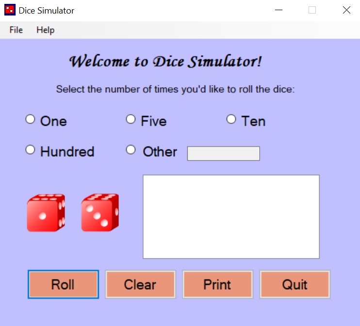 Dice Simulation