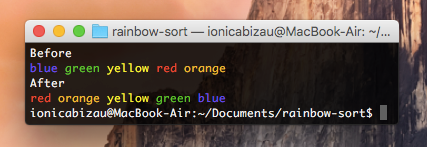 rainbow-sort