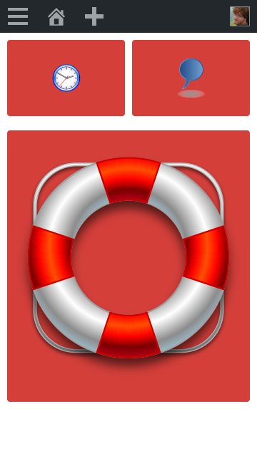 Screenshot of Buoy custom alert button.