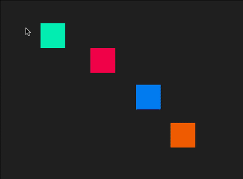 animated gif of squares being aligned