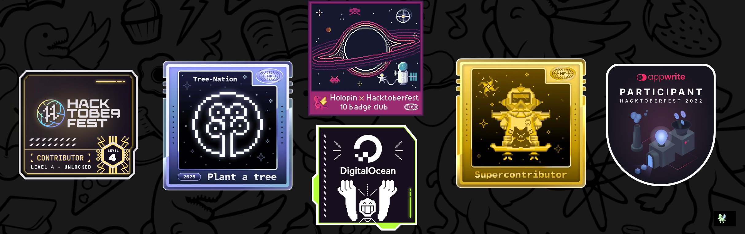 An image of @gitsatishgarg's Holopin badges, which is a link to view their full Holopin profile