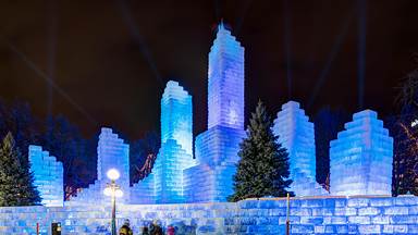 Ice palace at the St. Paul Winter Carnival, Minnesota (© Joe Mamer Photography/Alamy)
