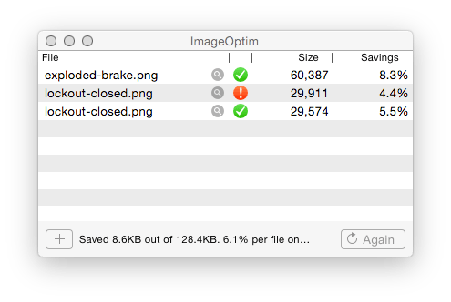 Manually adding to ImageOptim