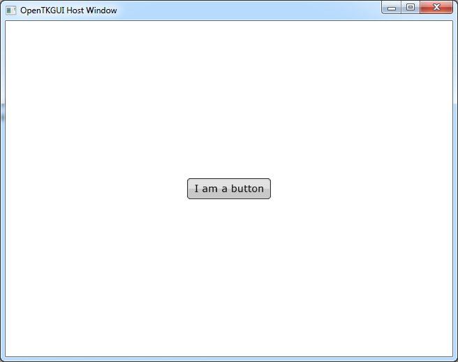 A button, in the middle of a white window