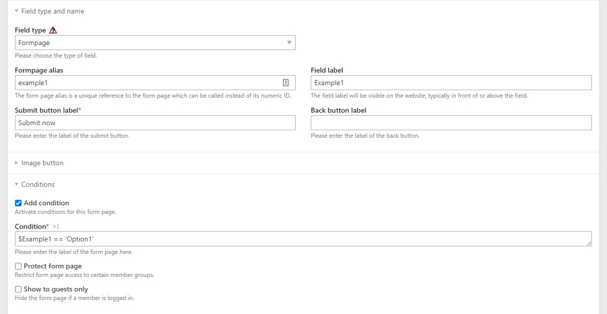 Admin View: Advanced form overview