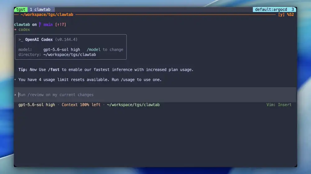 ClawTab managing live agents in tmux