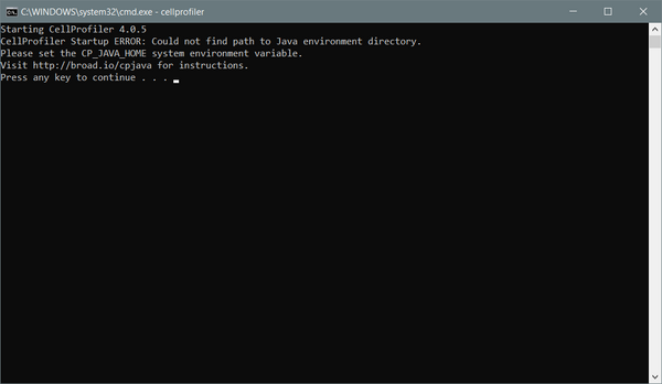 Java console error