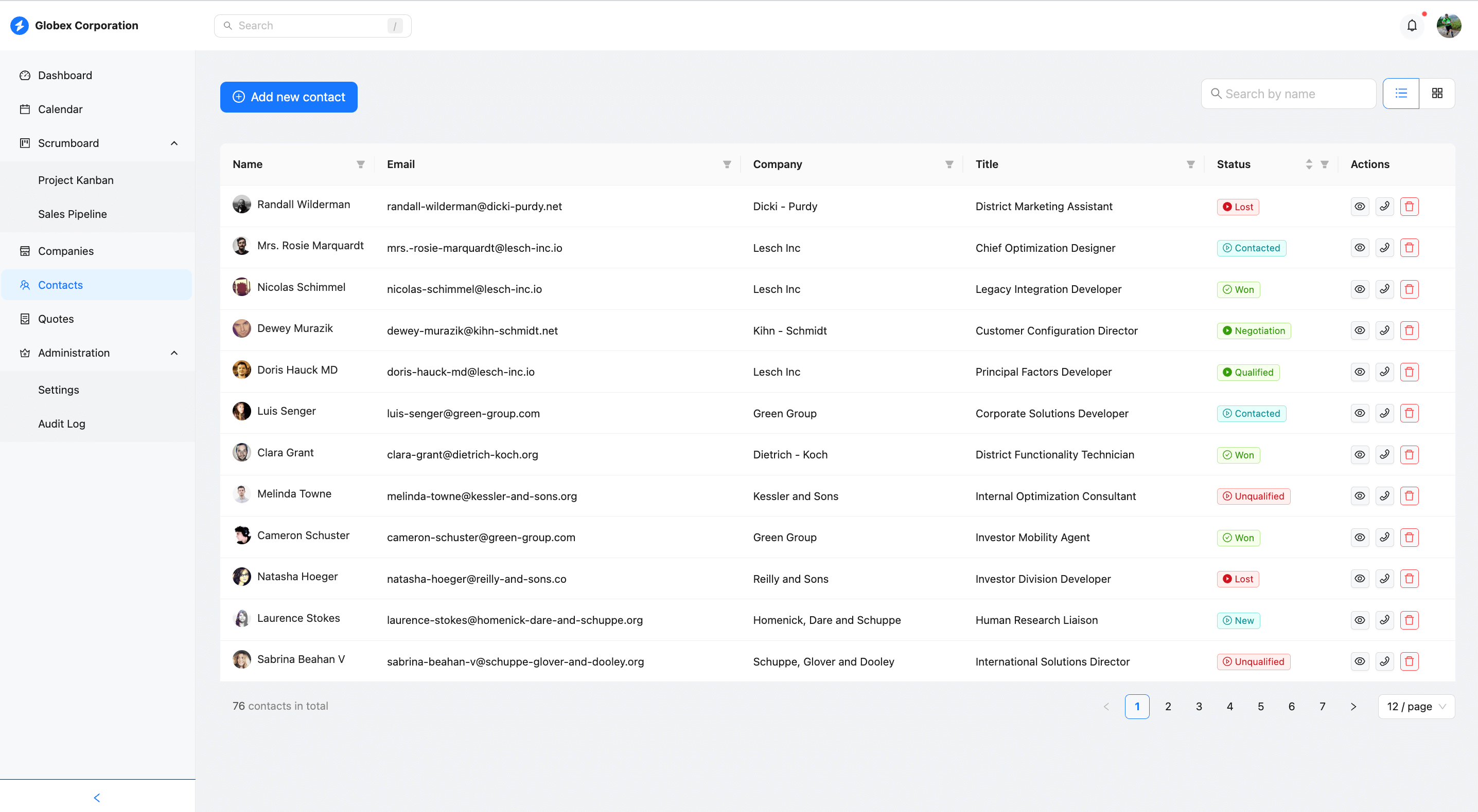 Product List Page