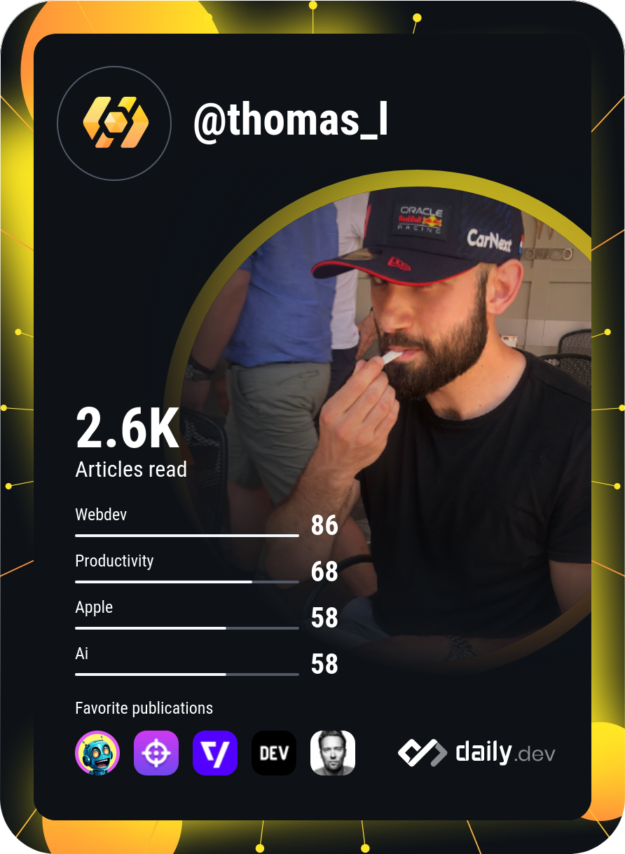 Thomas L's Dev Card