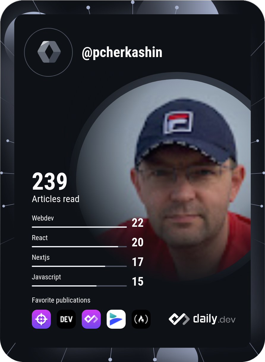 Pavel Cherkashin's Dev Card