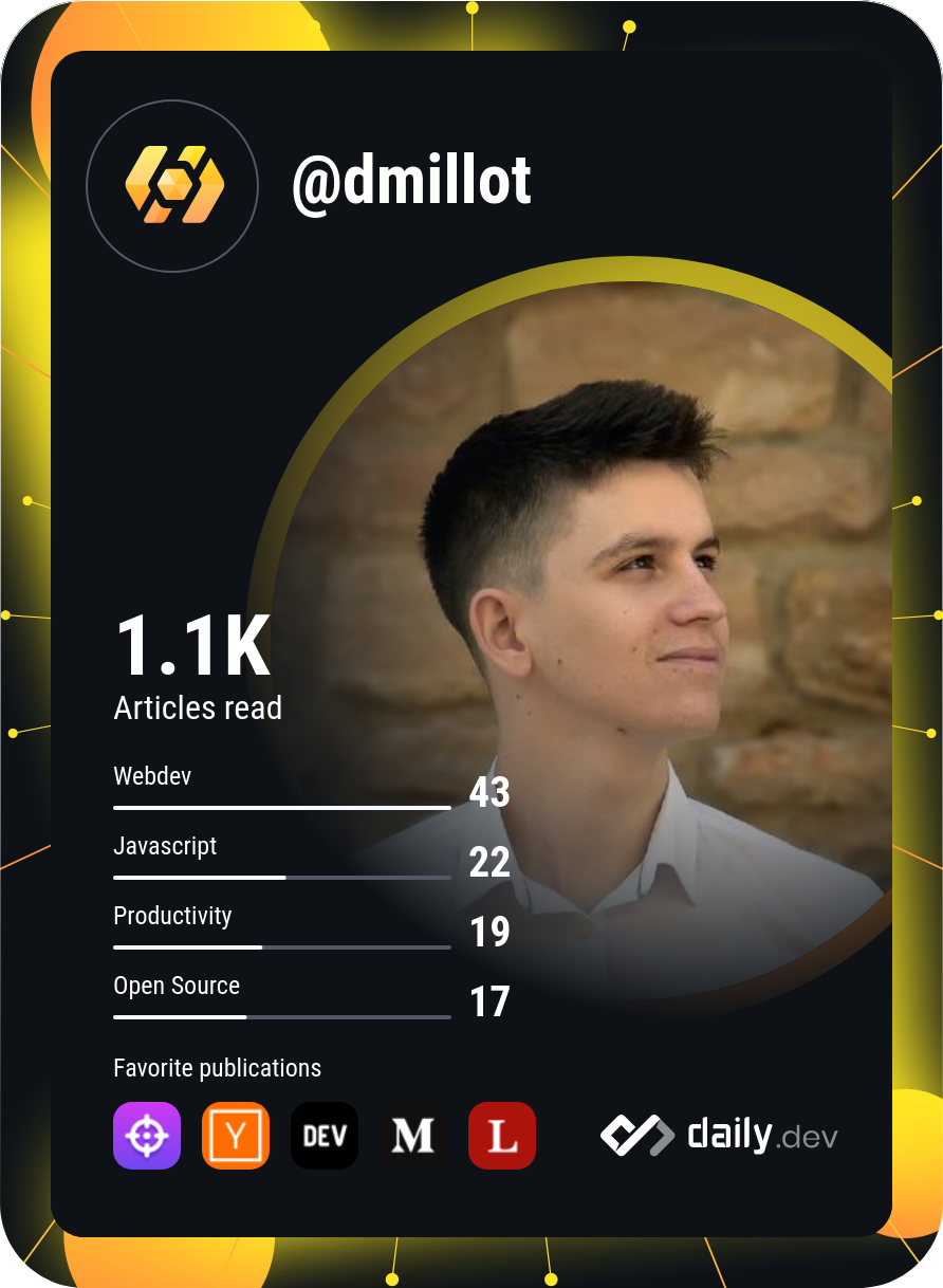 Damien Millot's Dev Card