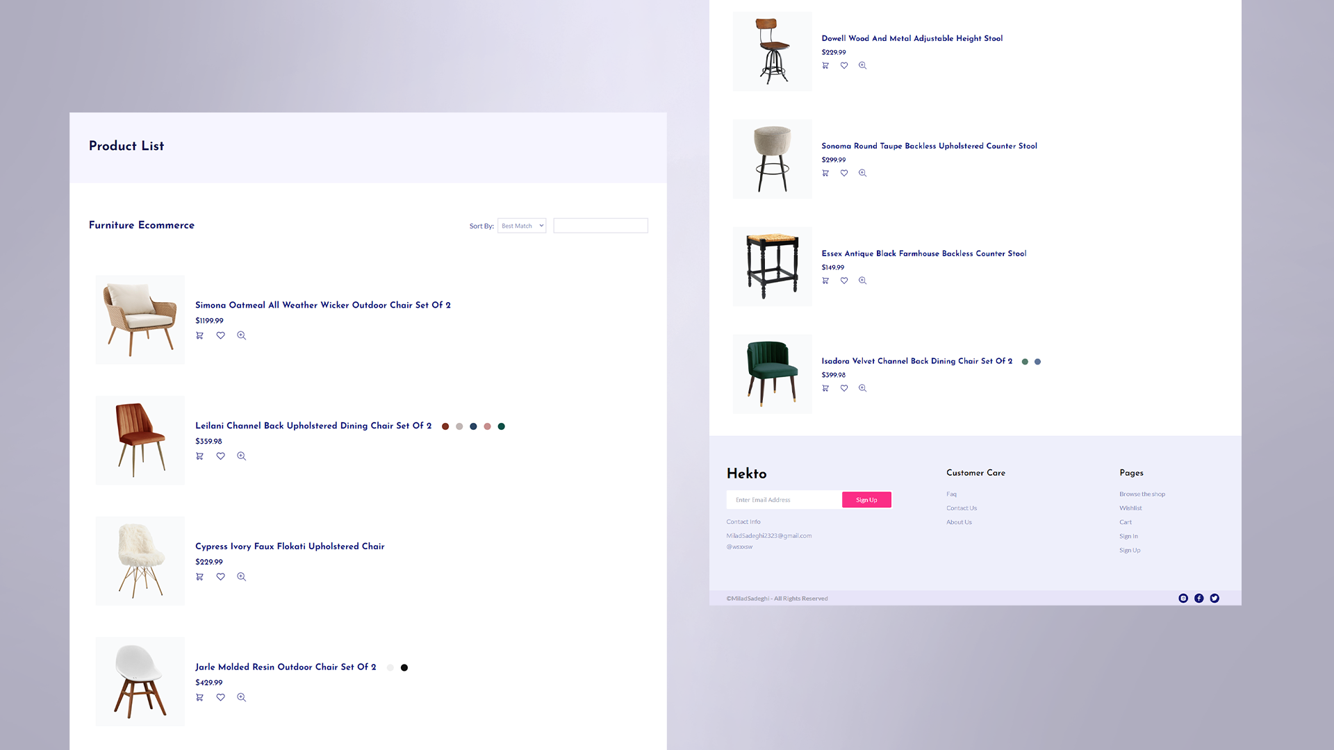 Product List Page