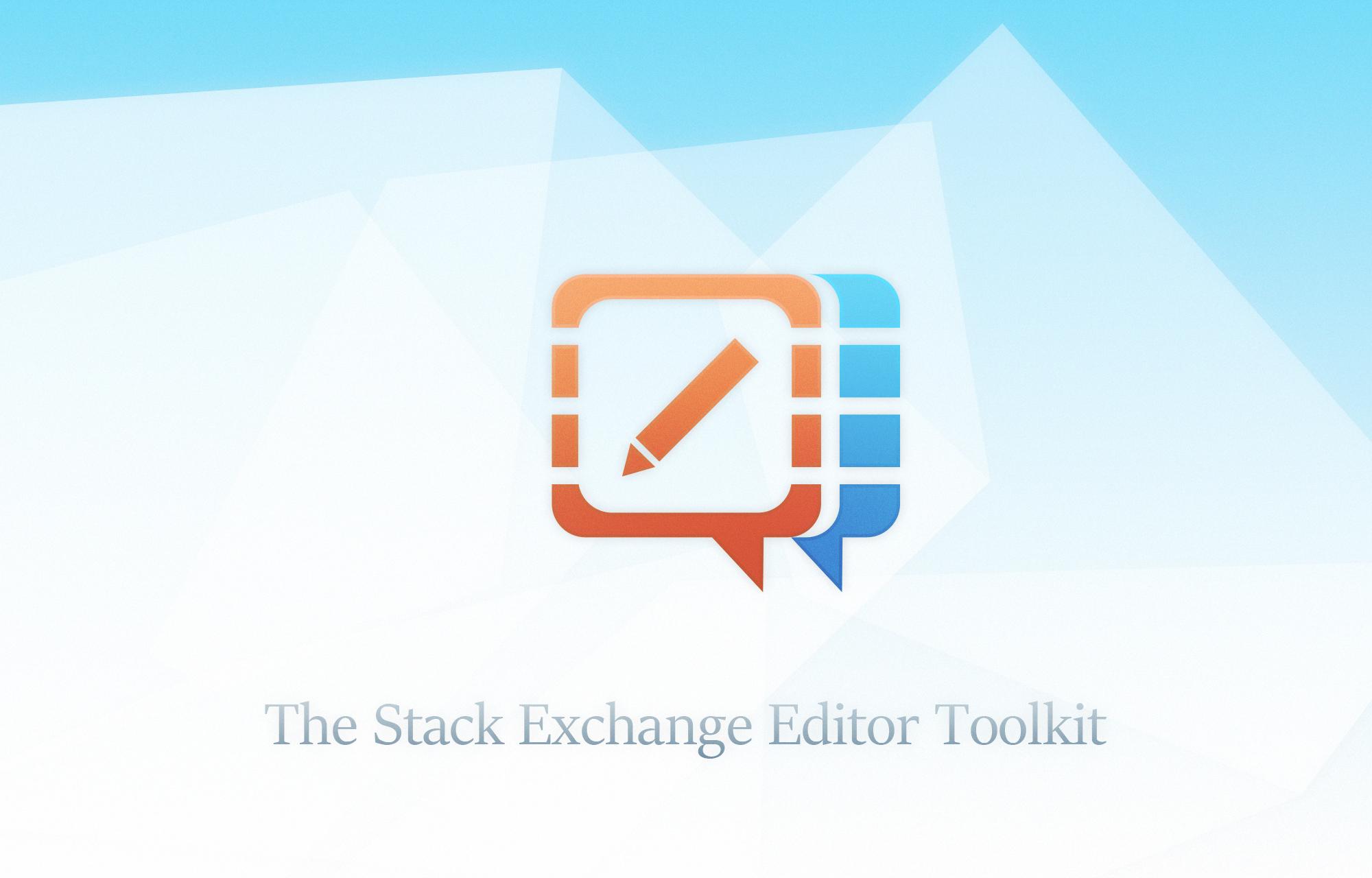 Stack Exchange Editor's Toolkit Logo