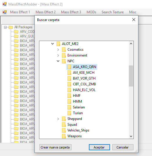 Selecting a .dds folder
