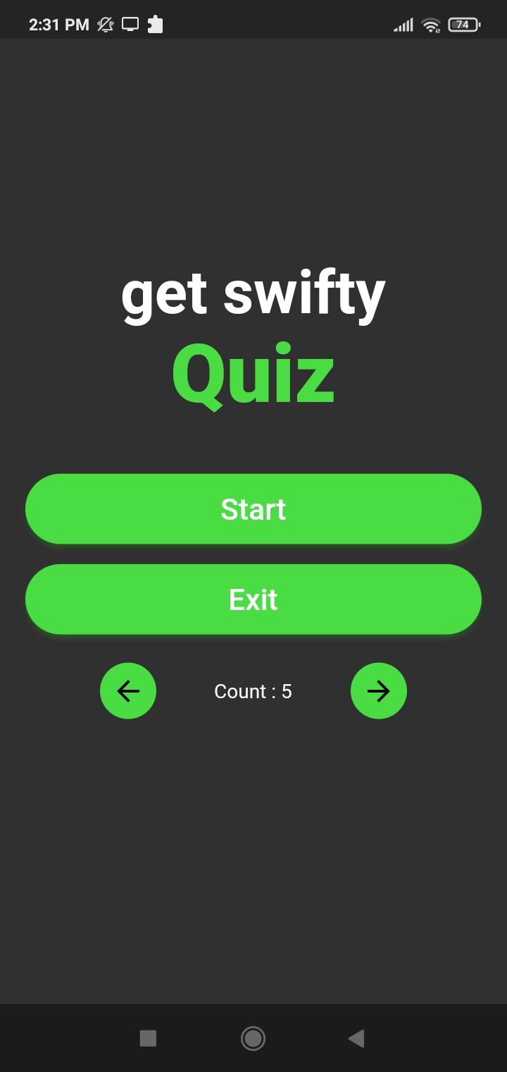 quiz page white theme