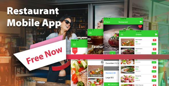 Free Ionic Restaurant Mobile app