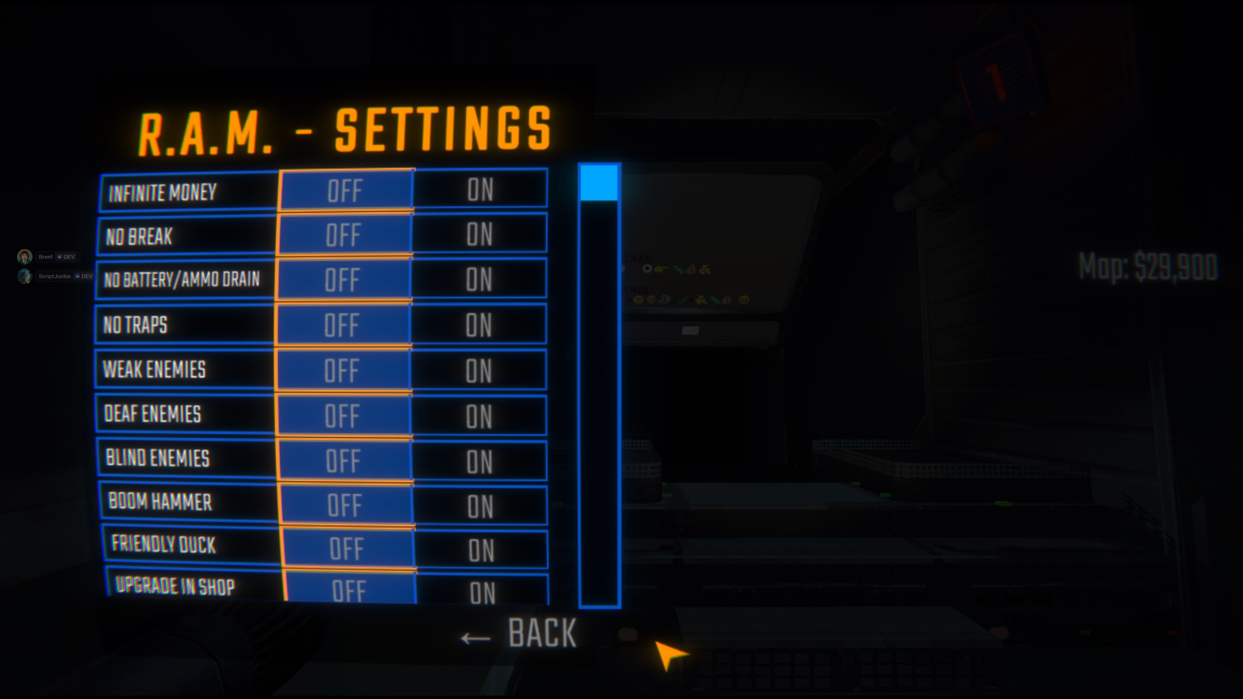 Player Menu