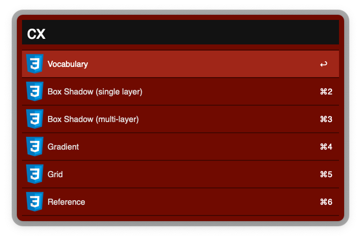 CSS workflow screenshot.