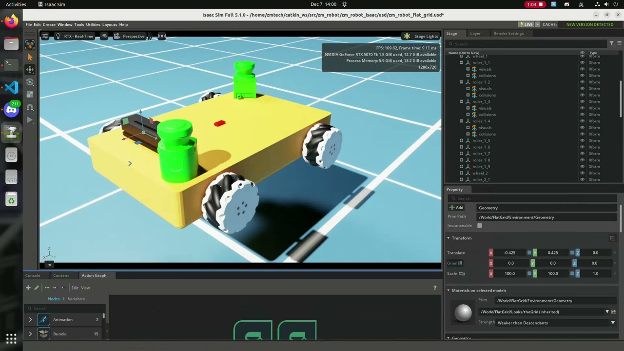 Isaac Sim Mecanum Robot Demo