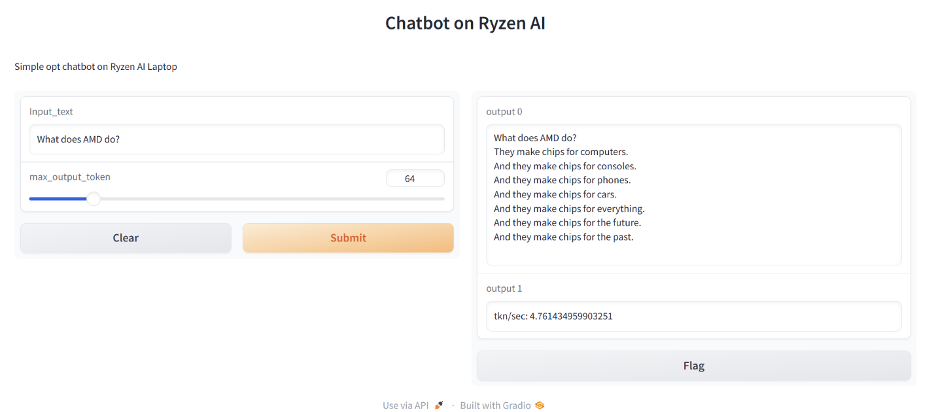 Chatbox Application on RyzenAI