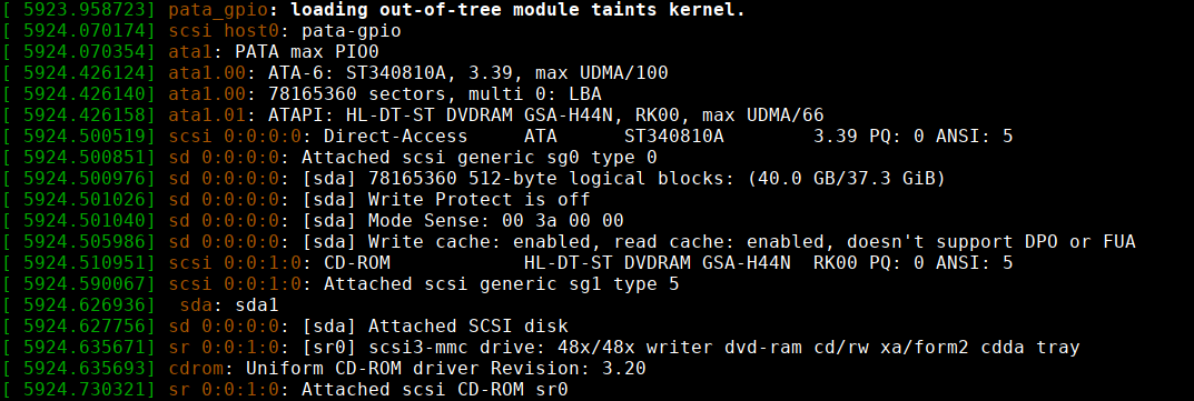 dmesg Output