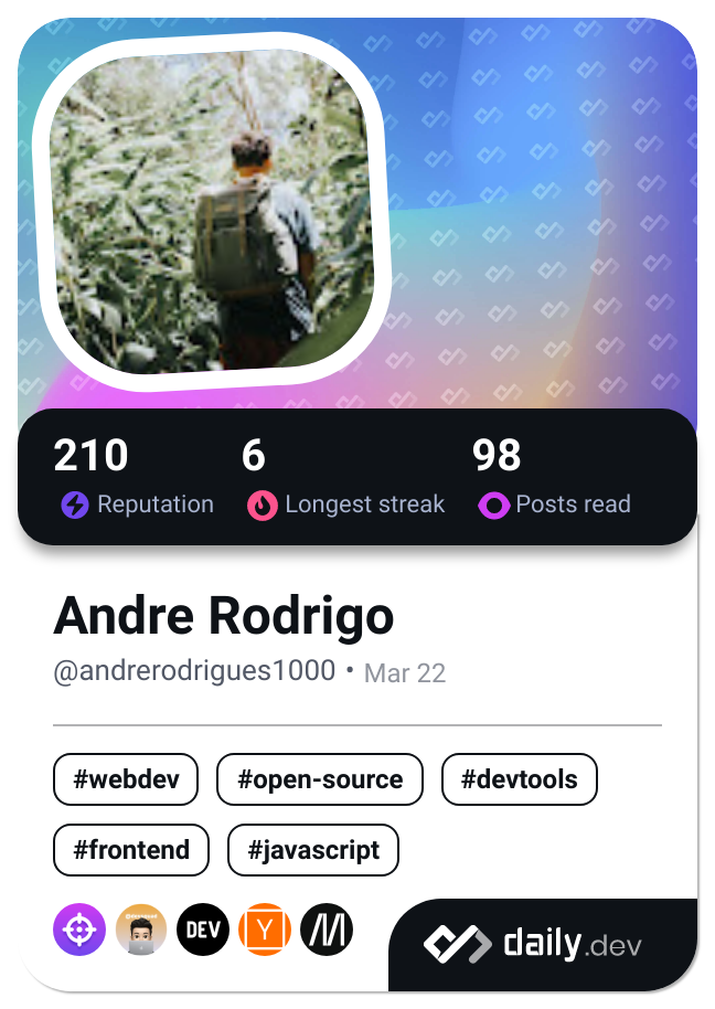 Andre Rodrigo's Dev Card