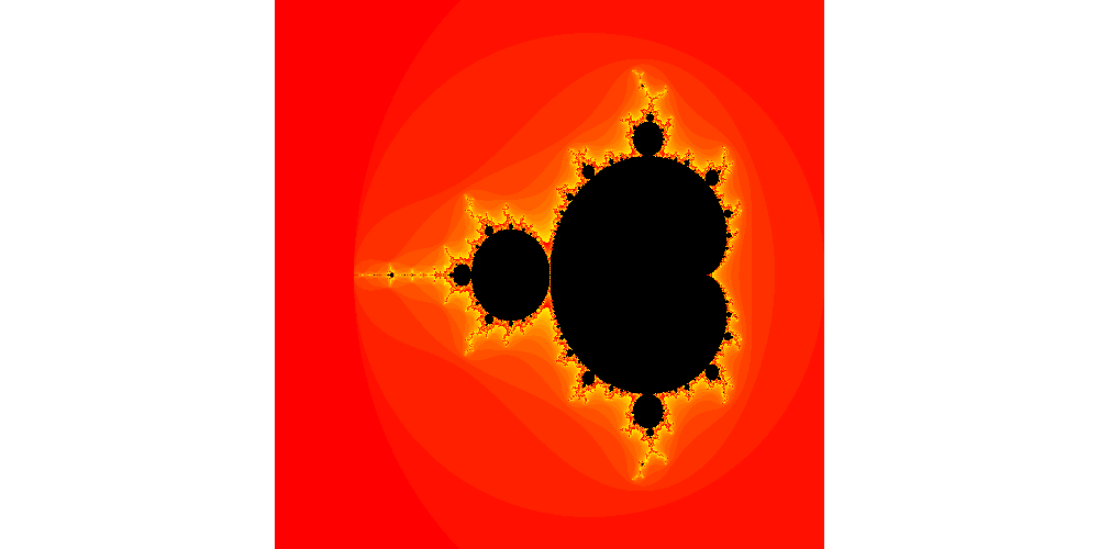 Mandelbrot red to yellow