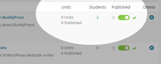 CoursePress - Courses - other options