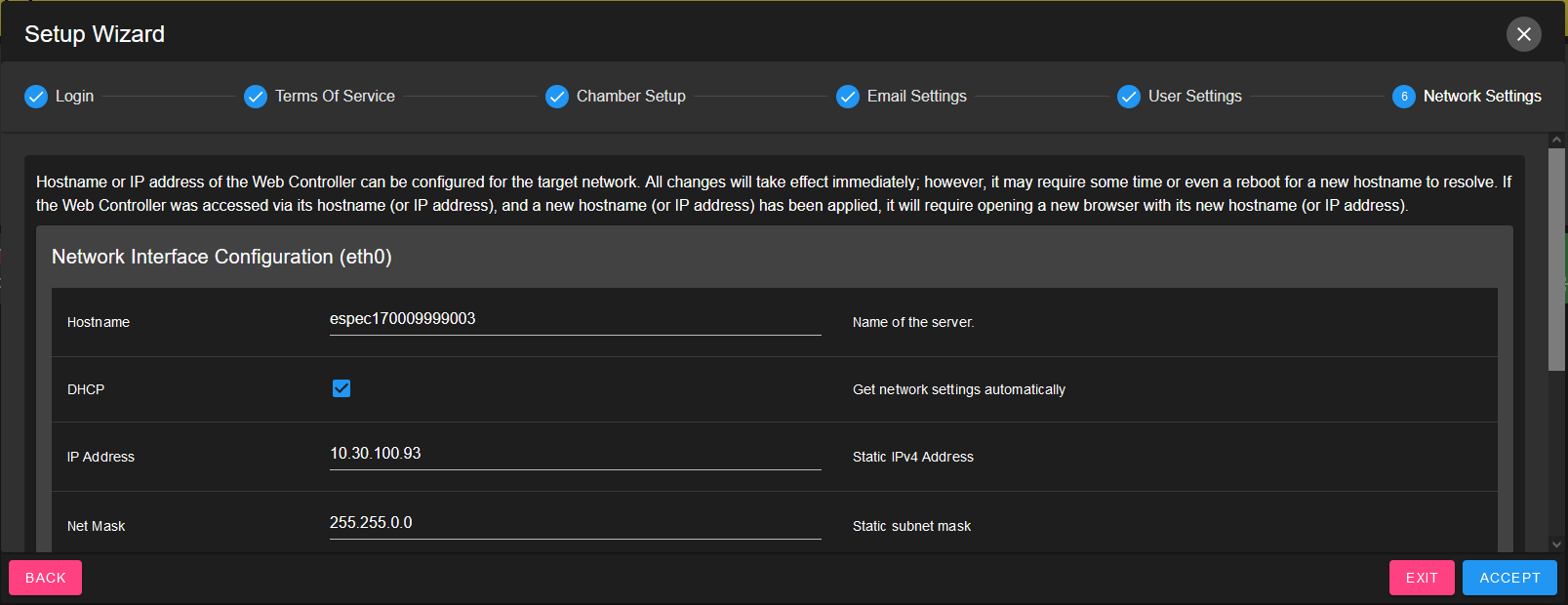 Networking configuration--DHCP or Static