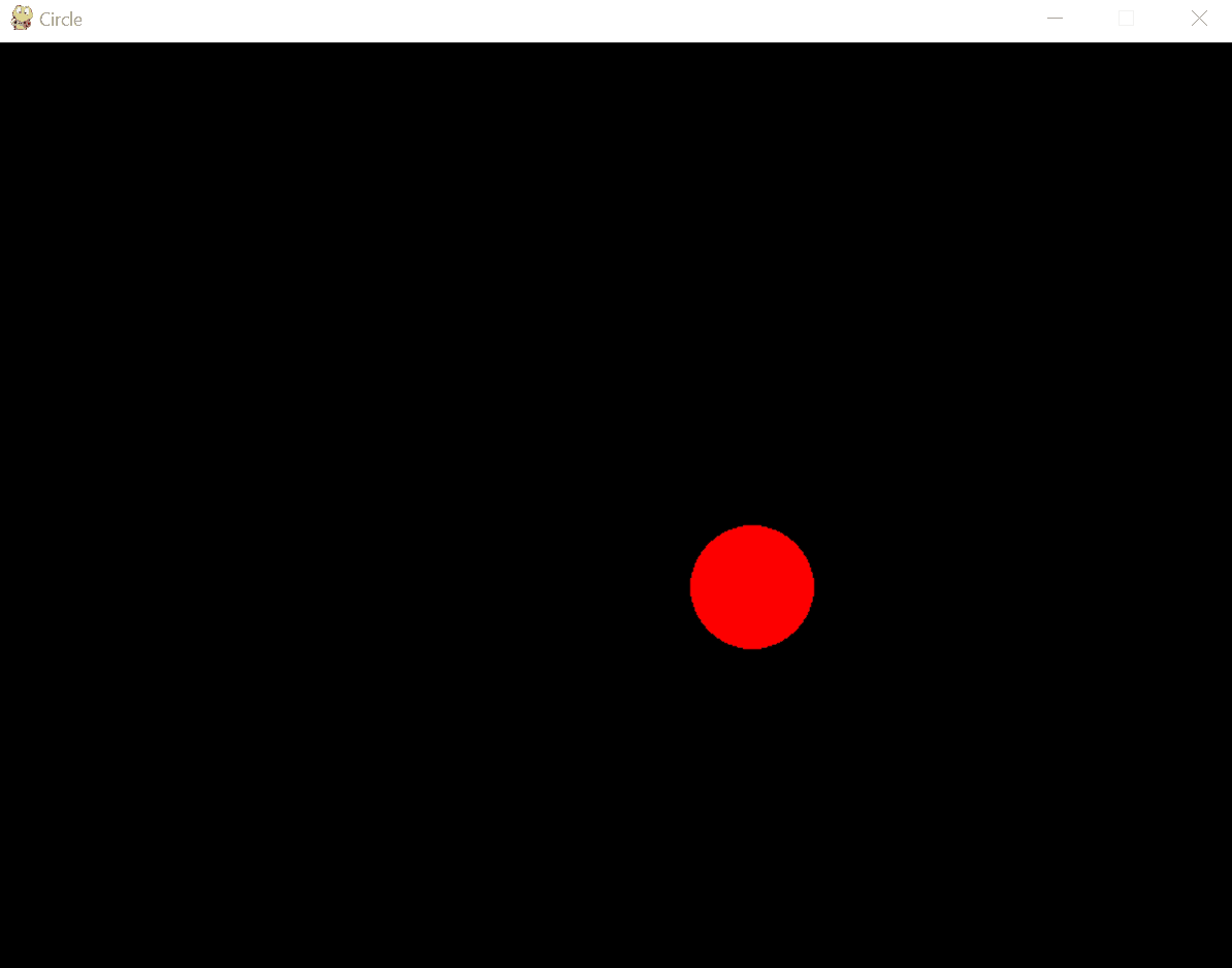 a red circle bouncing off the edges