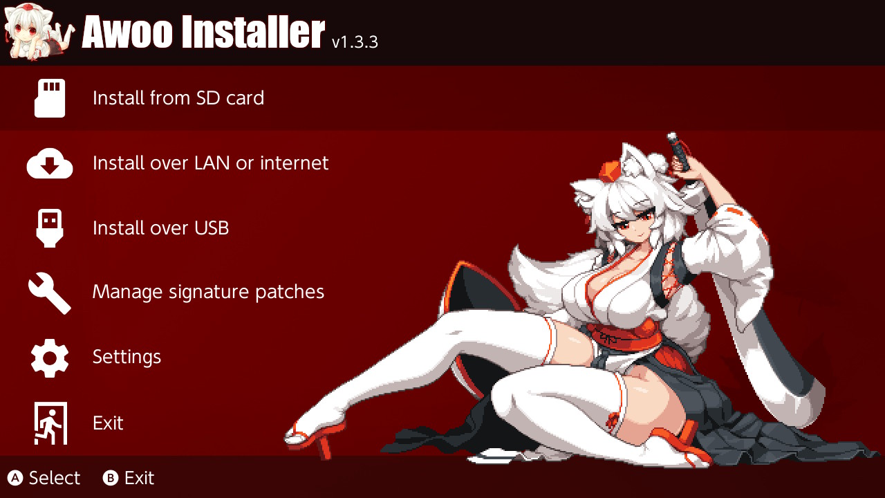 Awoo Installer Main Menu