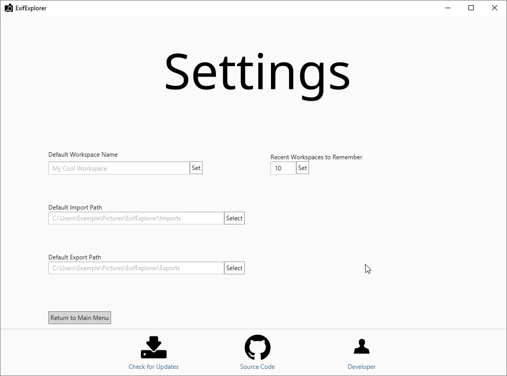 Settings Screen