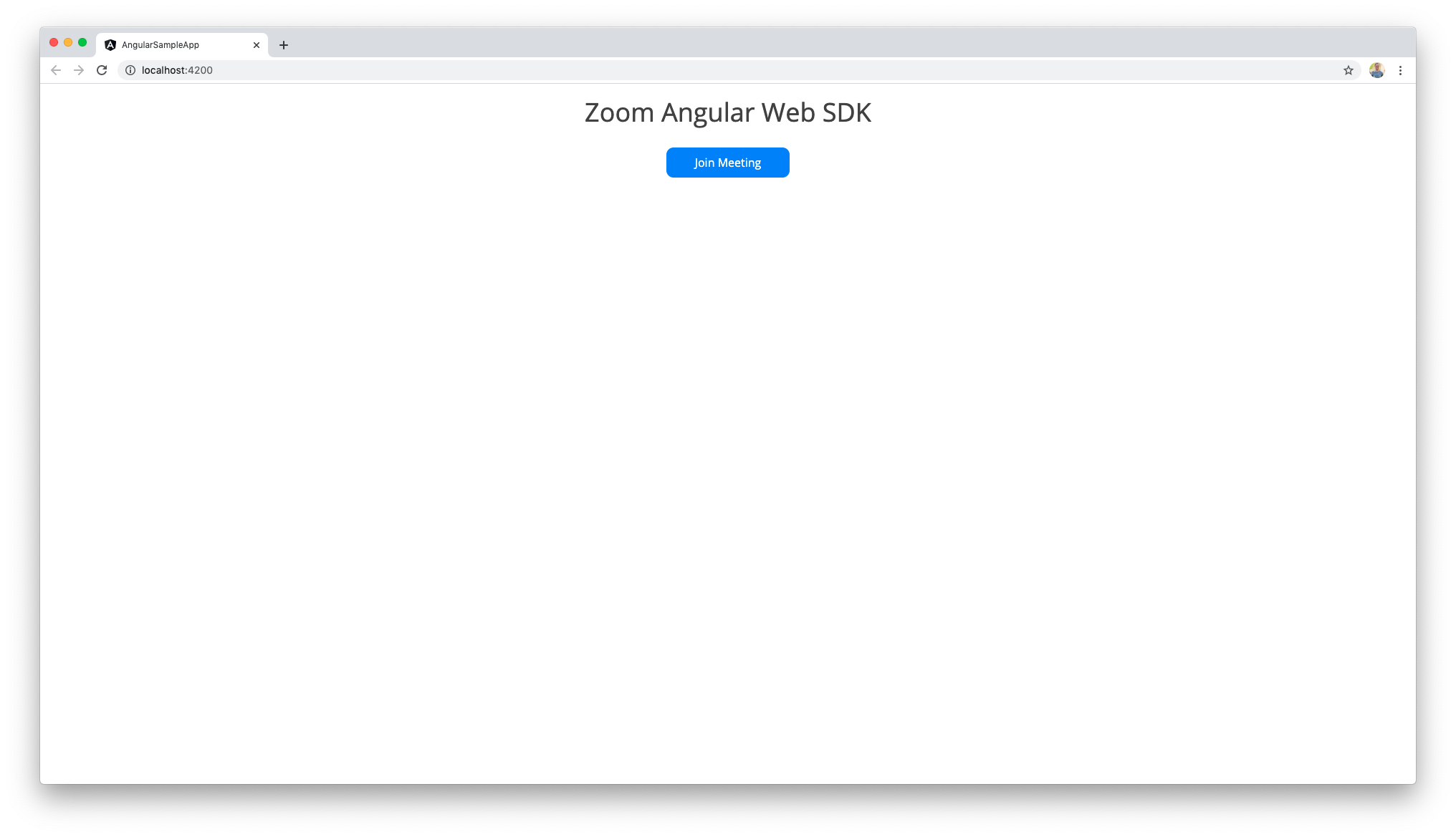 Zoom Angular Web SDK