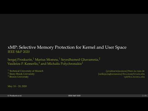 Talk preview of xMP at IEEE S&P 2020