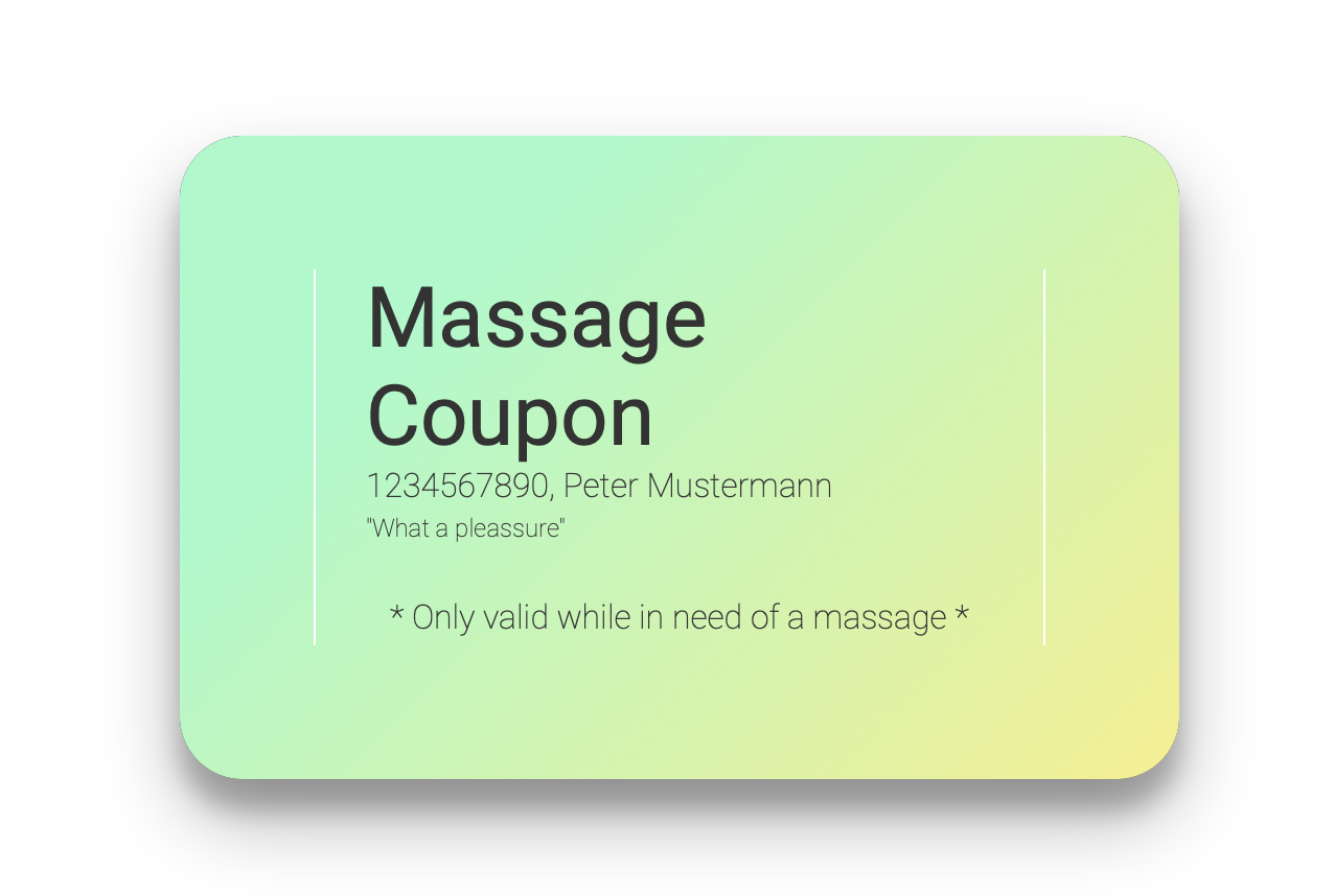 Massage Coupon